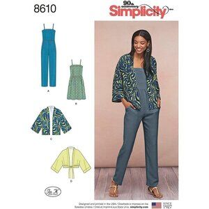 Simplicity Sewing Pattern 8610 Misses Kimono Jumpsuit Dress Size 6-14